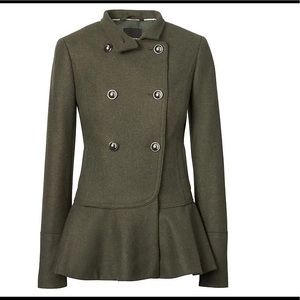Banana republic peplum pea coat jacket
